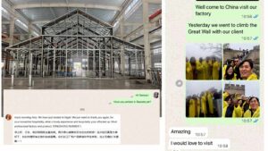Large Garden Greenhouse Client Visits the Great Wall